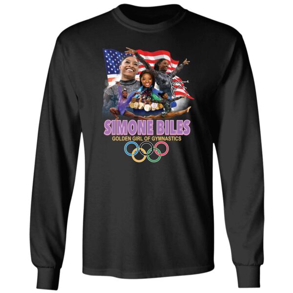 Simone Biles Golden Girl Of Gymnastics Olympic 2024 Signature Shirt