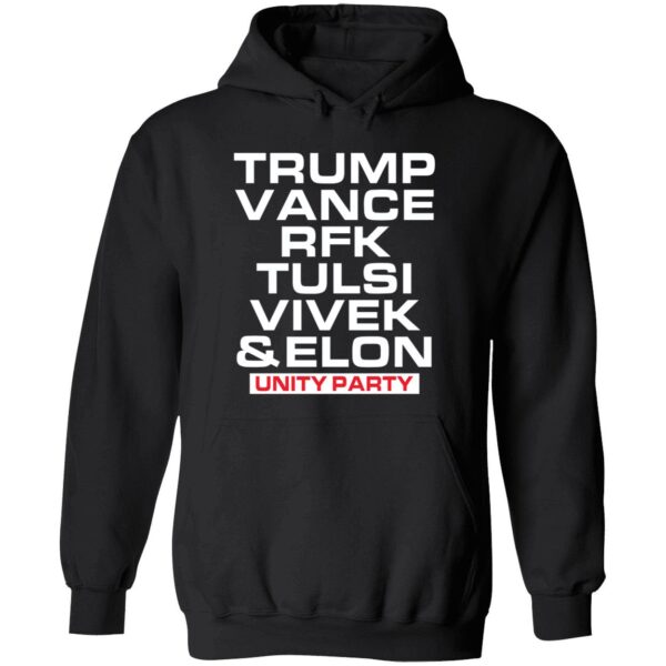 Trump Vance Rfk Tulsi Vivek And Elon Unity Party Shirt