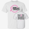 [Front+Back] Caitlin Clark Wnba Breast Health Awareness Get Screened Shirt