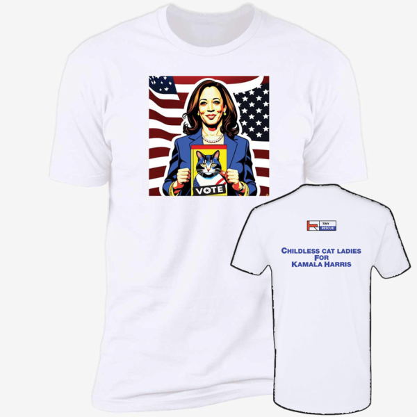 [Front+Back] Kamala Harris Vote Childless Cat Ladies Shirt