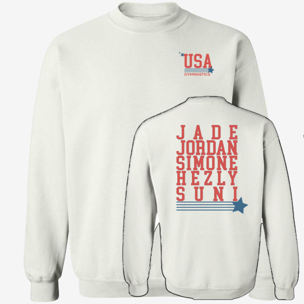 [Front+Back] Usa Gymnastics Summer Games Jade Jordan Simone Hezly Suni Shirt